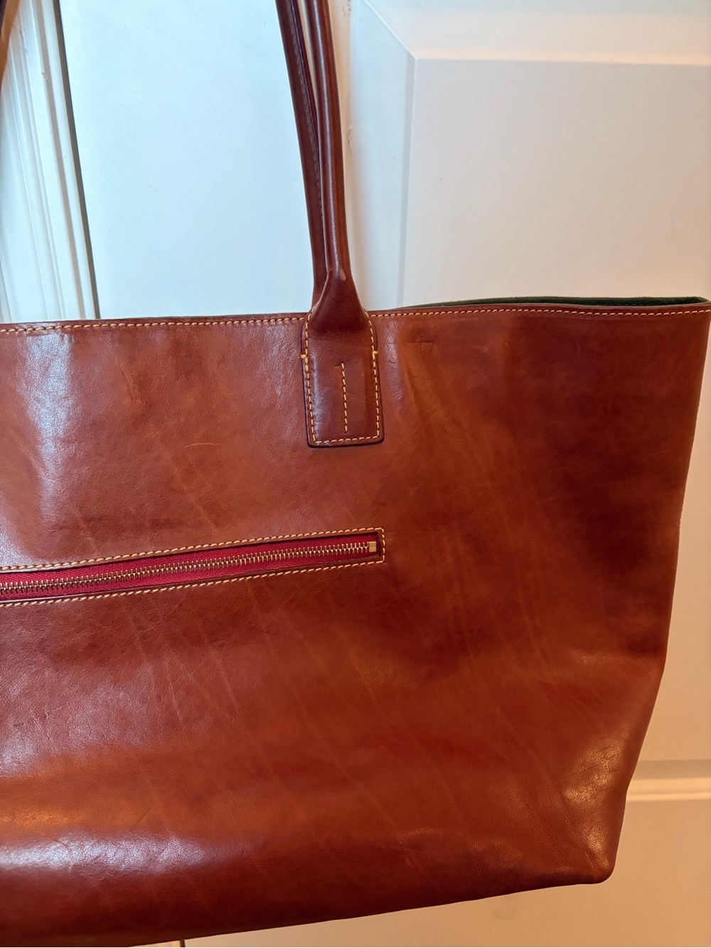 Dooney & Bourke Large Florentine Russel Tote in Chestnut - Picture 8 of 15